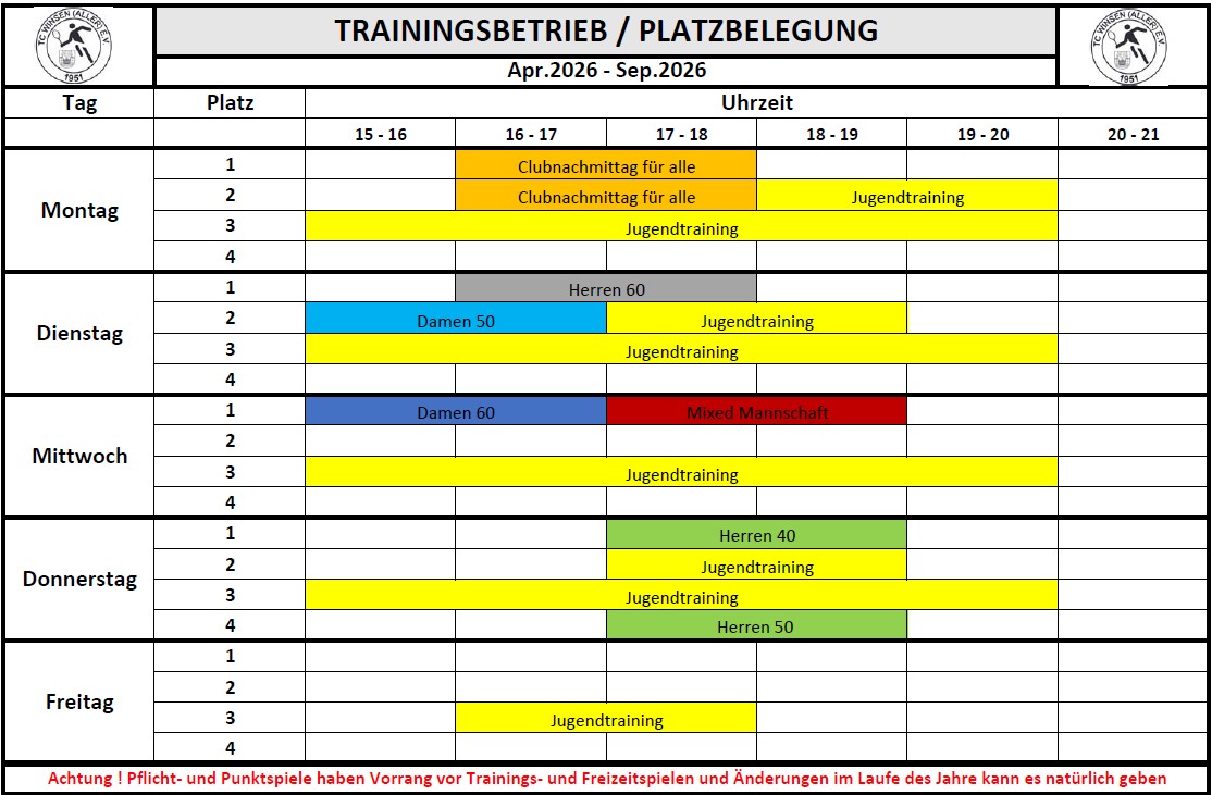 Trainingsplan 2026